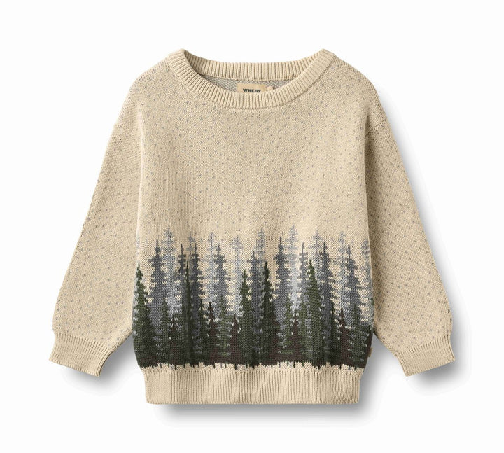 Wheat Jacquard Finley Pullover Sweater - Offwhite