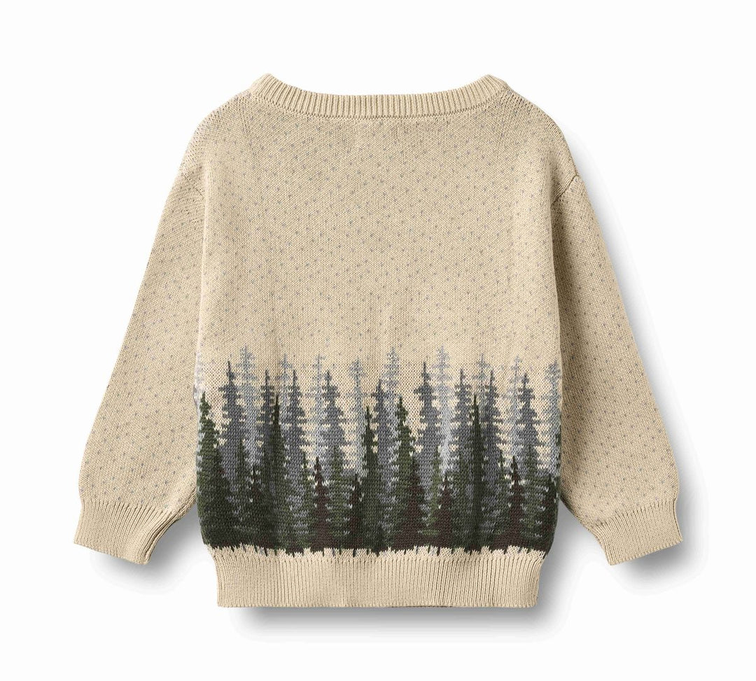 Wheat Jacquard Finley Pullover Sweater - Offwhite