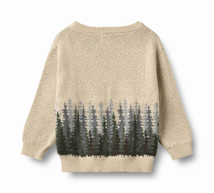 Wheat Jacquard Finley Pullover Sweater - Offwhite