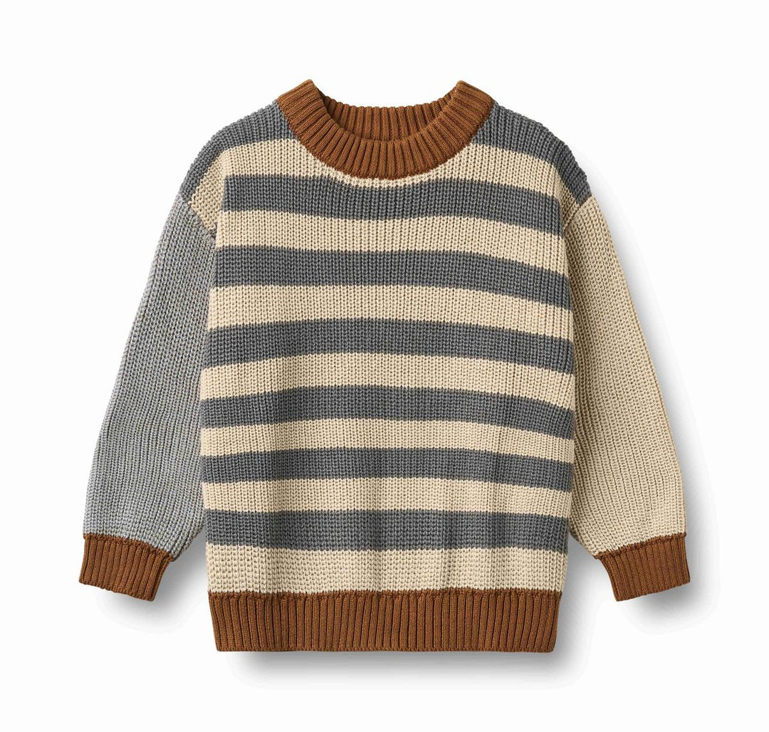 Wheat Rasmus Knit Sweater - Flint Stripe