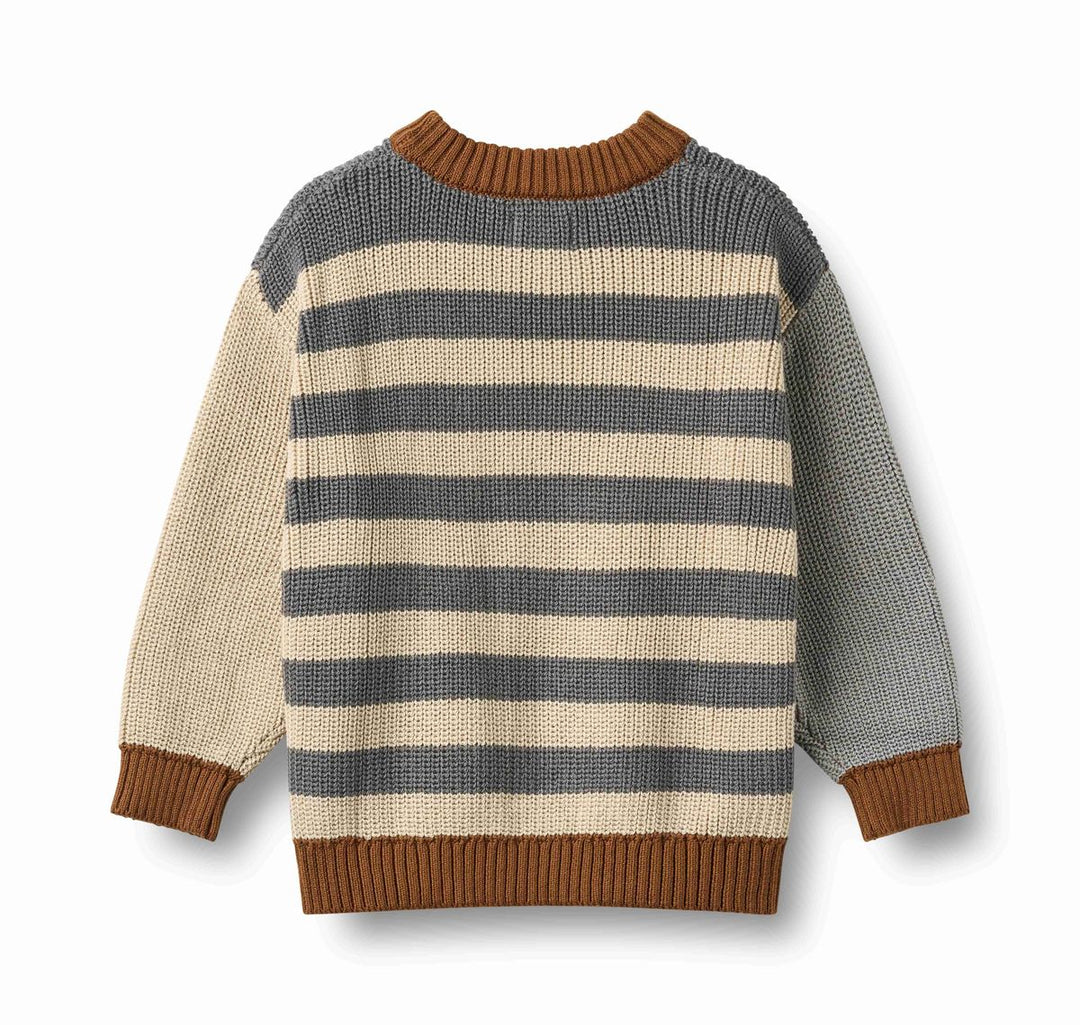 Wheat Rasmus Knit Sweater - Flint Stripe