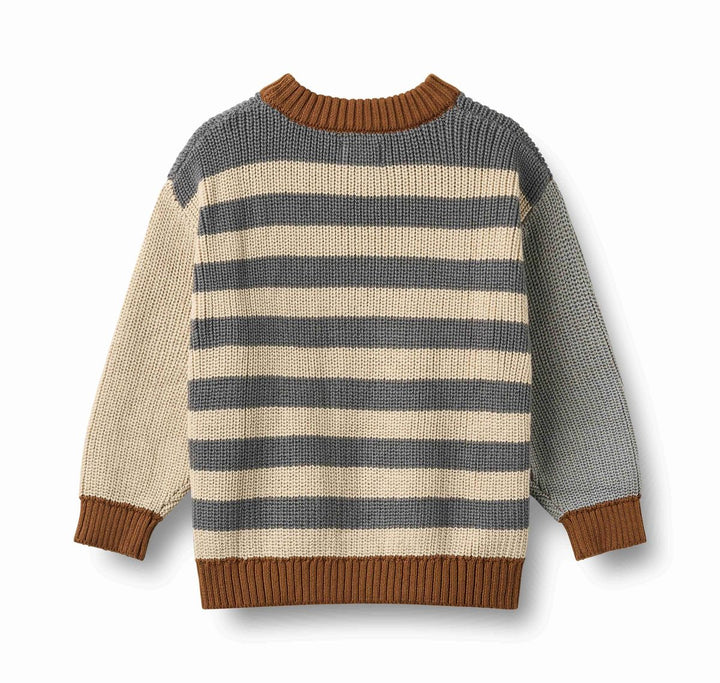 Wheat Rasmus Knit Sweater - Flint Stripe