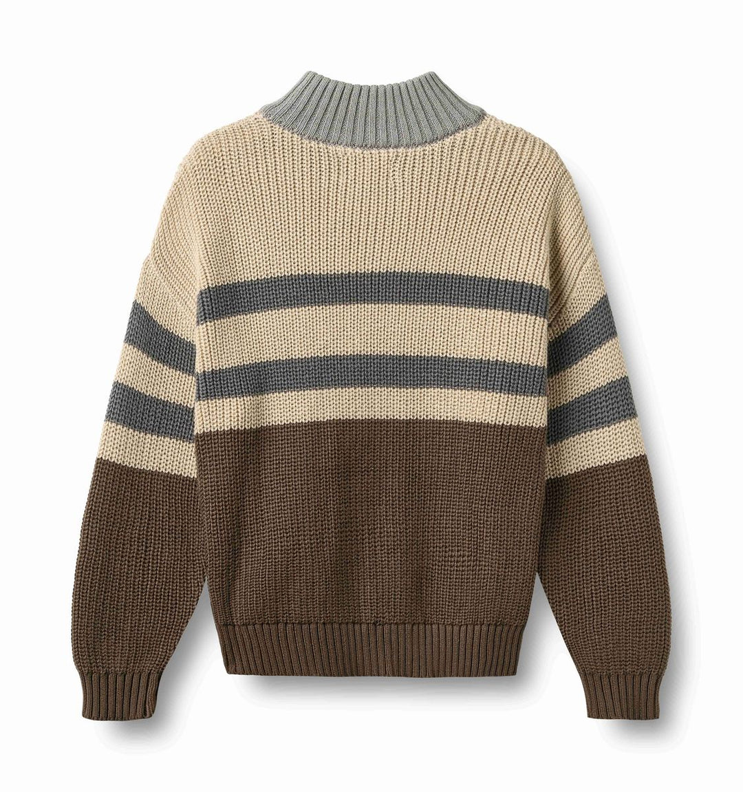 Wheat Simo Half-Zip Sweater - Dry Wood