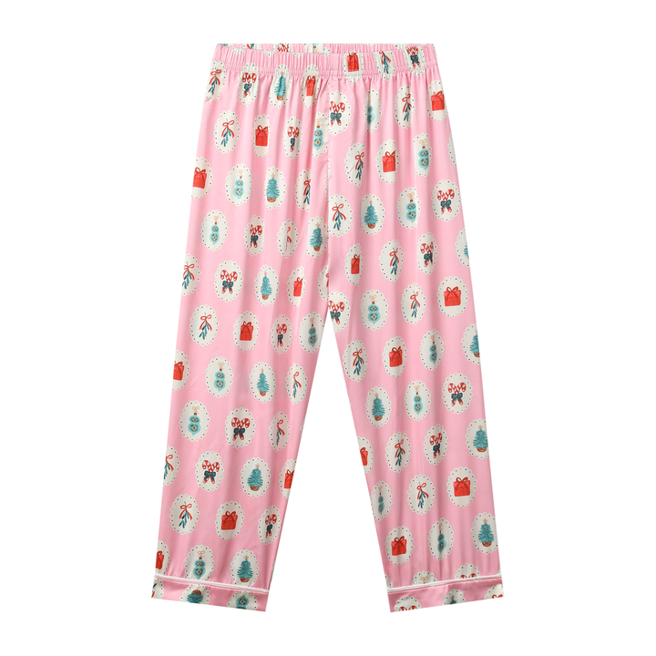 Vignette Holiday Baubles Satin PJ Set