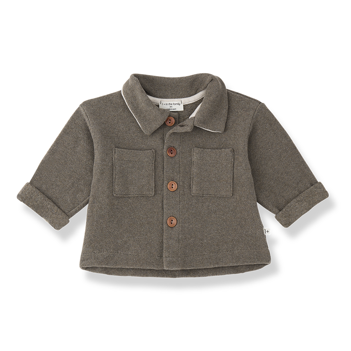 1+ In The Family Trento Overshirt - Dark Taupe