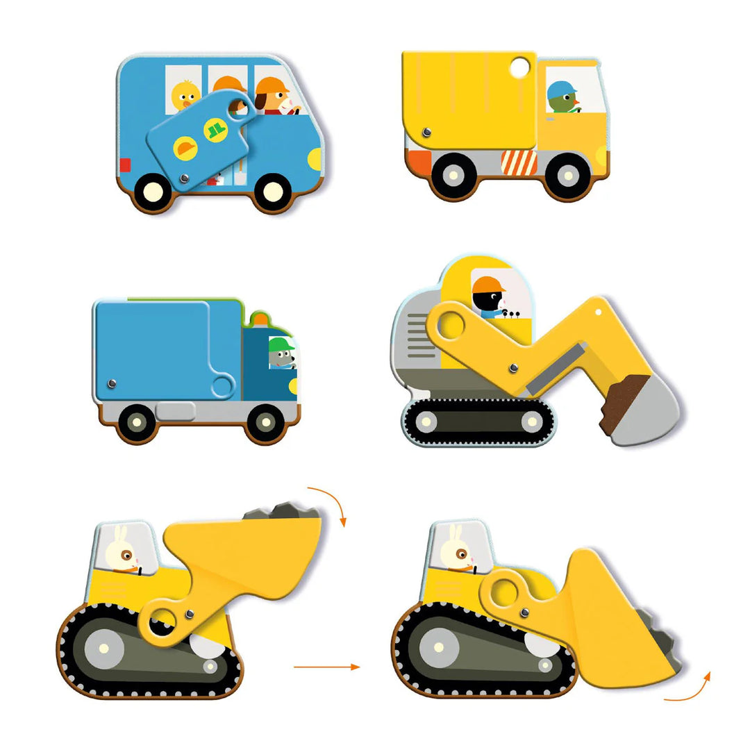 Djeco Floor Puzzle, Floor Puzzle - Construction Site