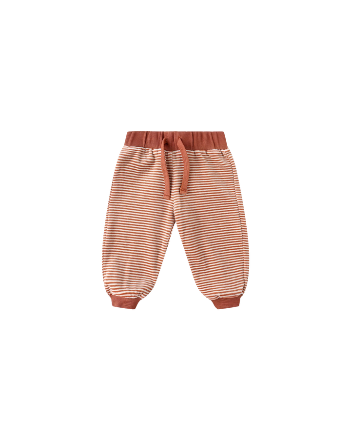 Quincy Mae Velour Relaxed Sweatpant - Candy Stripe