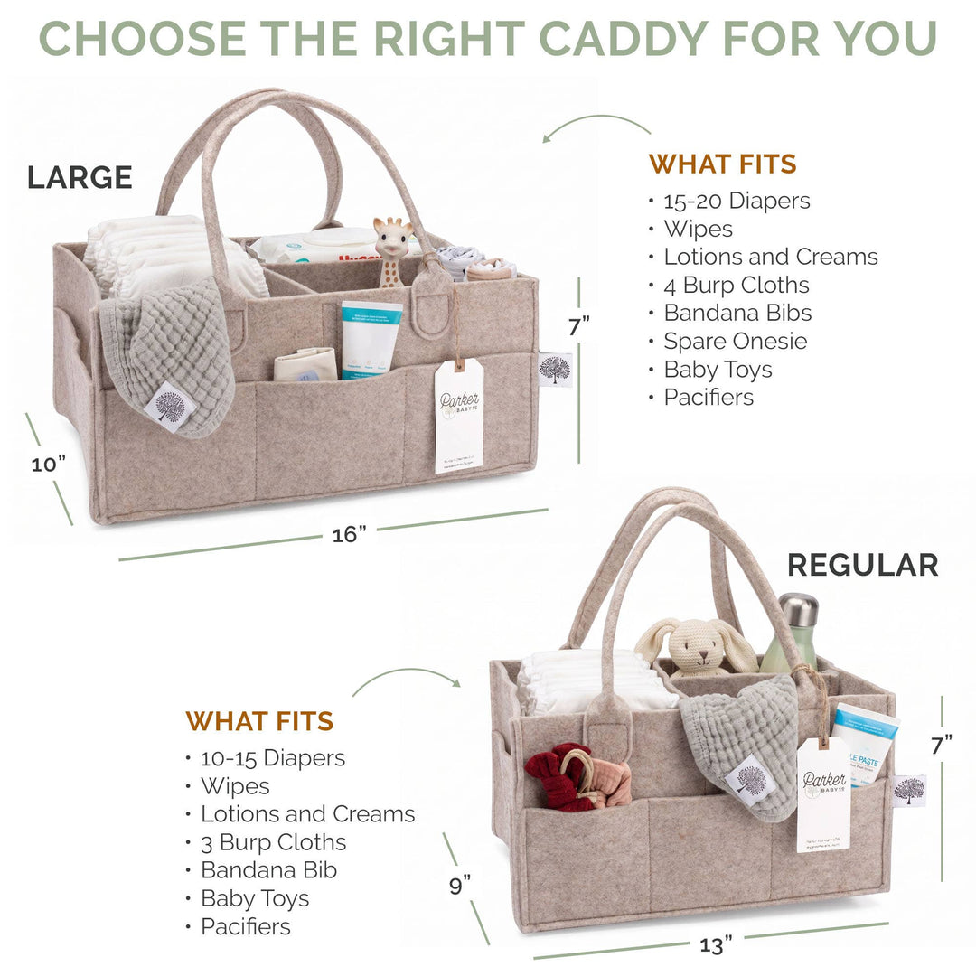Parker Baby Co. Diaper Caddy - Oatmeal