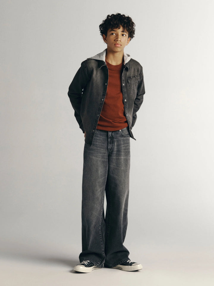 DL1961 Mason Baggy Wide Leg Jeans - Nightshade