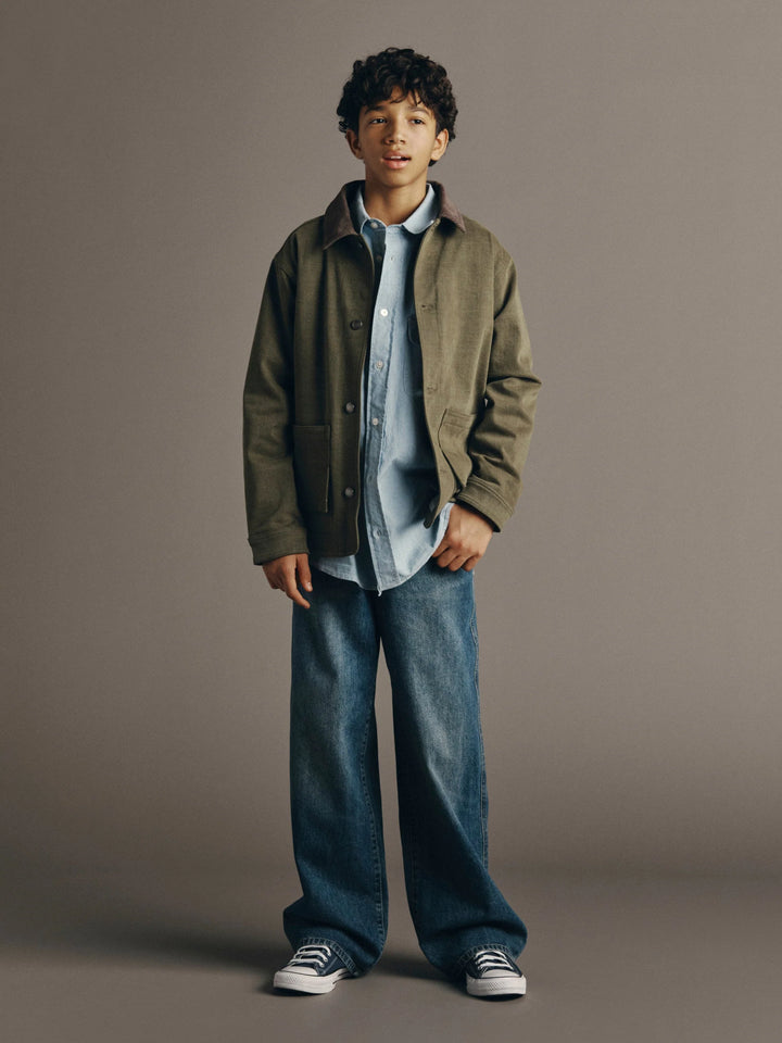 DL1961 Mason Baggy Wide Leg Jeans - Tinted Dark