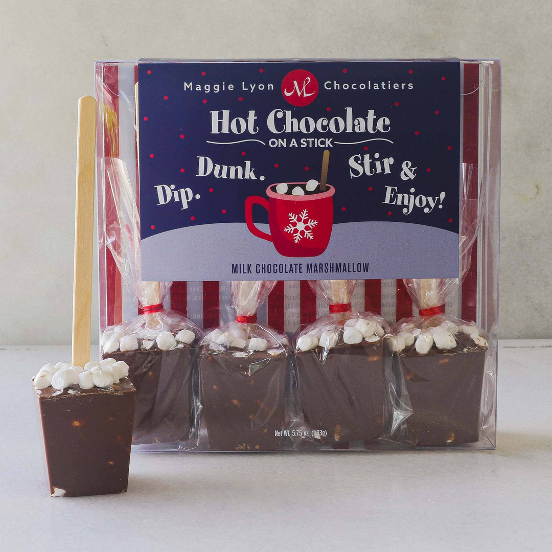 Maggie Lyon Chocolatiers 4pc Hot Chocolate on a Stick - Milk Chocolate Marshmallow