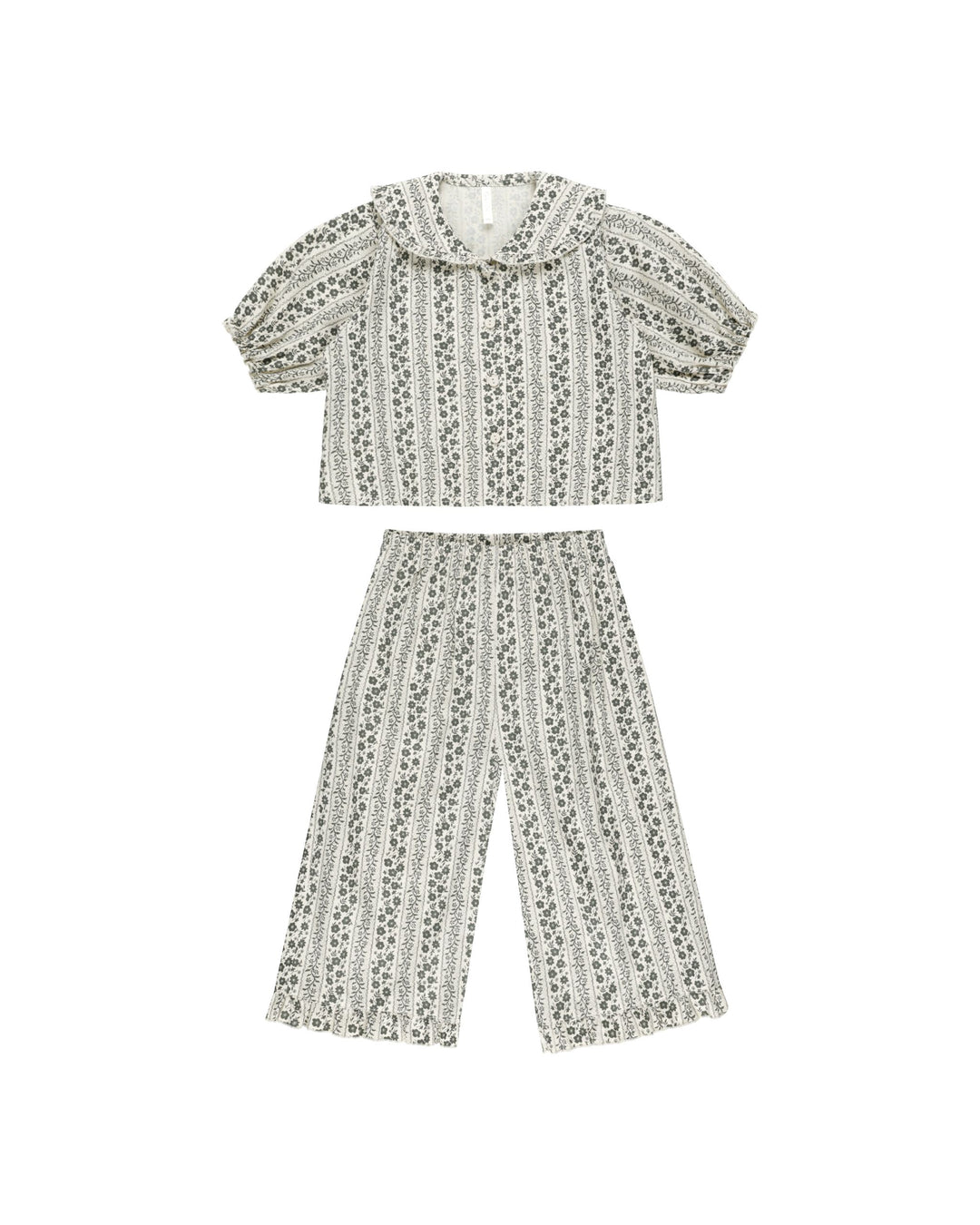 Rylee + Cru Ruffle Pajamas - Vines