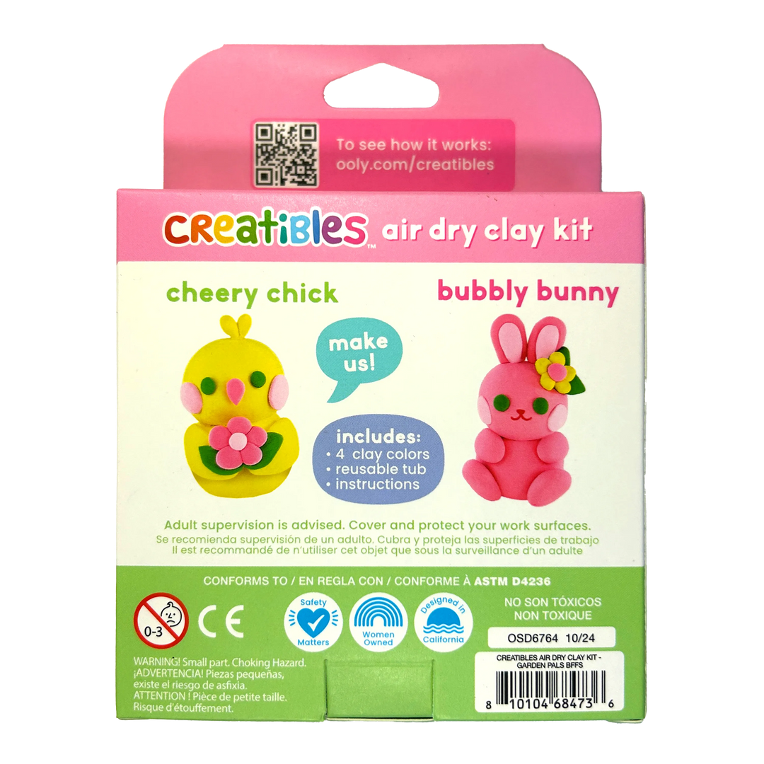 Ooly Creatibles Air Dry Clay BFFs Kit - Garden Pals (Set of 4 Colors)