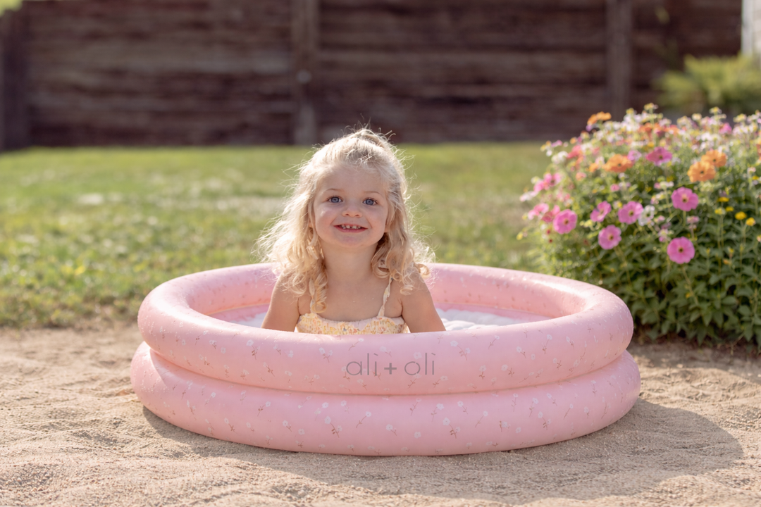 Ali+Oli Two-Ring Inflatable Kiddie Pool - Peony