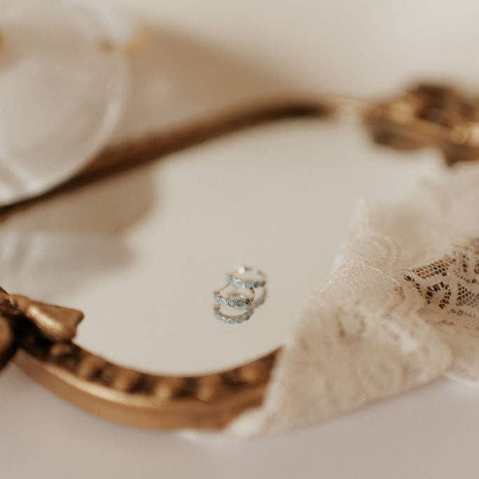 Mauve Jewelry Co Gaby Turquoise Hoops