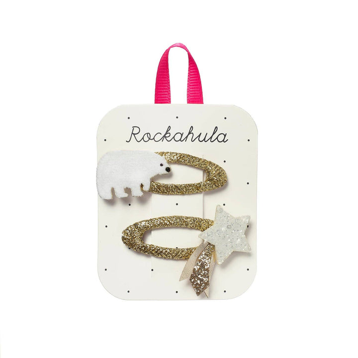Rockahula Snowy Polar Bear Clips