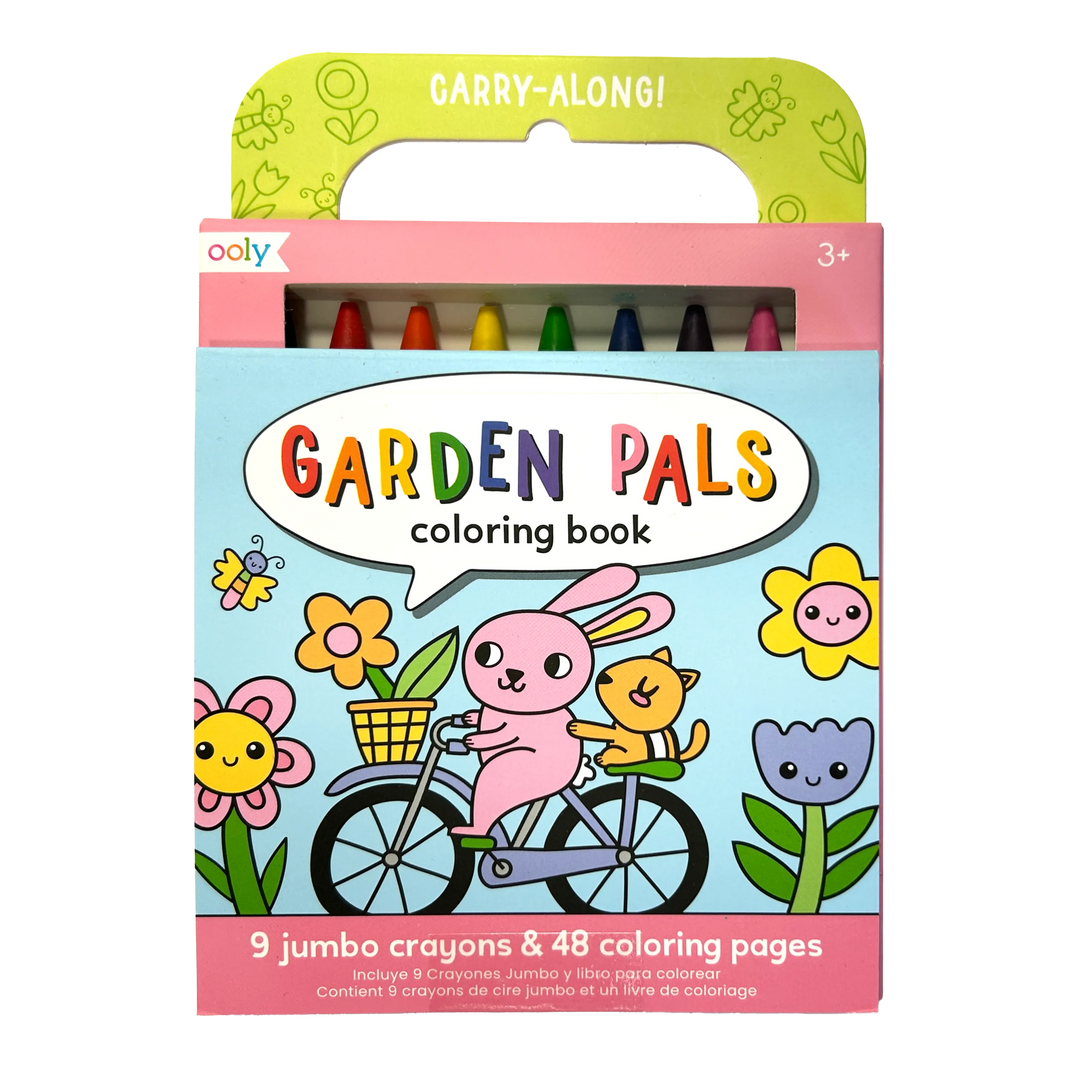 Ooly Carry-Along Coloring Book Set - Garden Pals (10 PC Set)