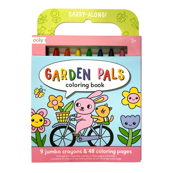 Ooly Carry-Along Coloring Book Set - Garden Pals (10 PC Set)