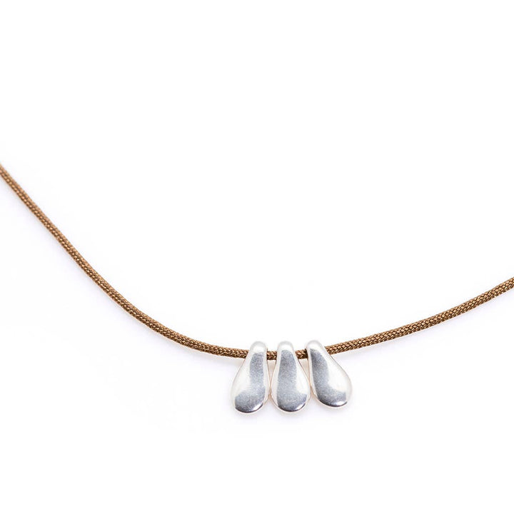 Bronwen Tiny Charm - 3 Petal Necklace