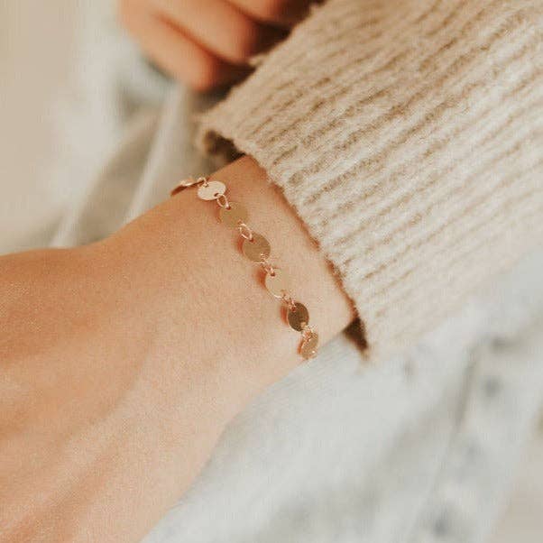 Mauve Jewelry Co. Chloe Gold Filled Coin Bracelet