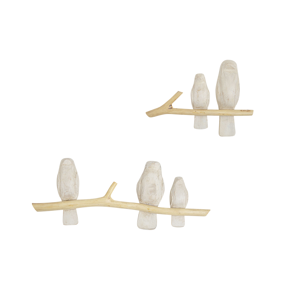 Crane Baby Perch Wall Décor - 2-Pc.