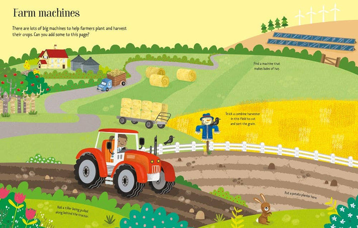 First Sticker Book Farm : Usborne