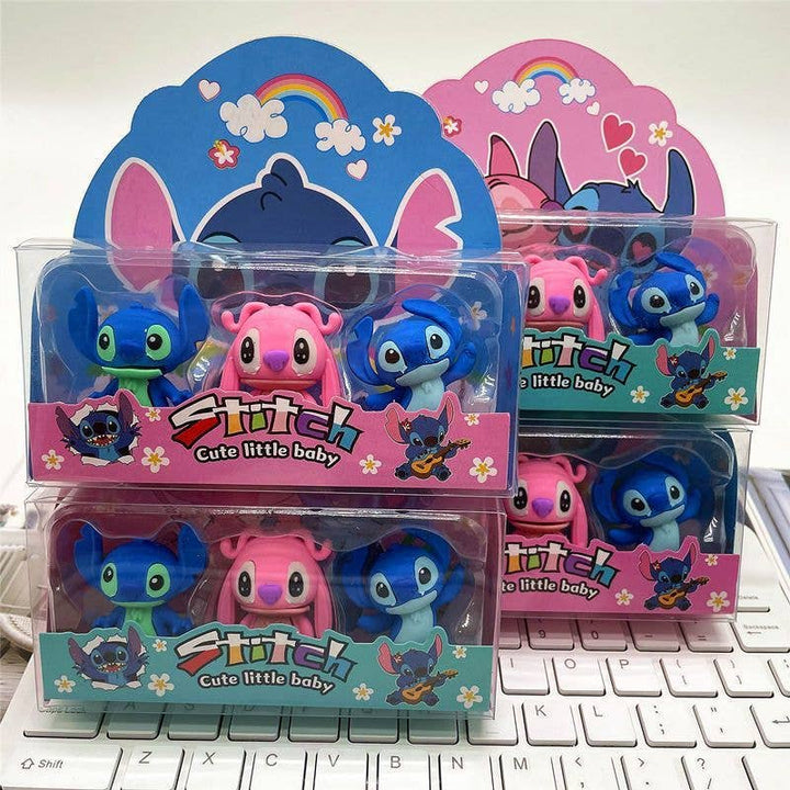 Little Trendy Cute Monster Rubber Eraser - 4pcs Set