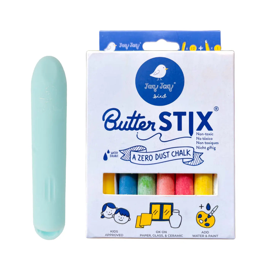 Jaq Jaq Bird Butterstix® - Dustless Chalk Colors with Holder - 12 Pcs