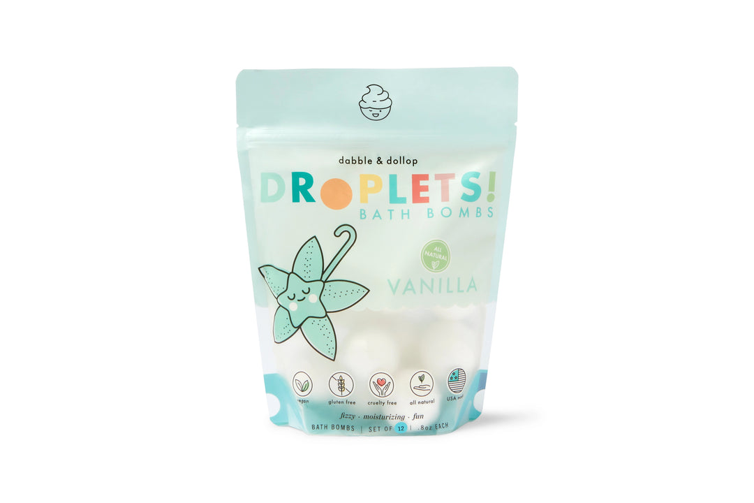 Dabble & Dollop Droplets Mini Bath Bombs- Vanilla