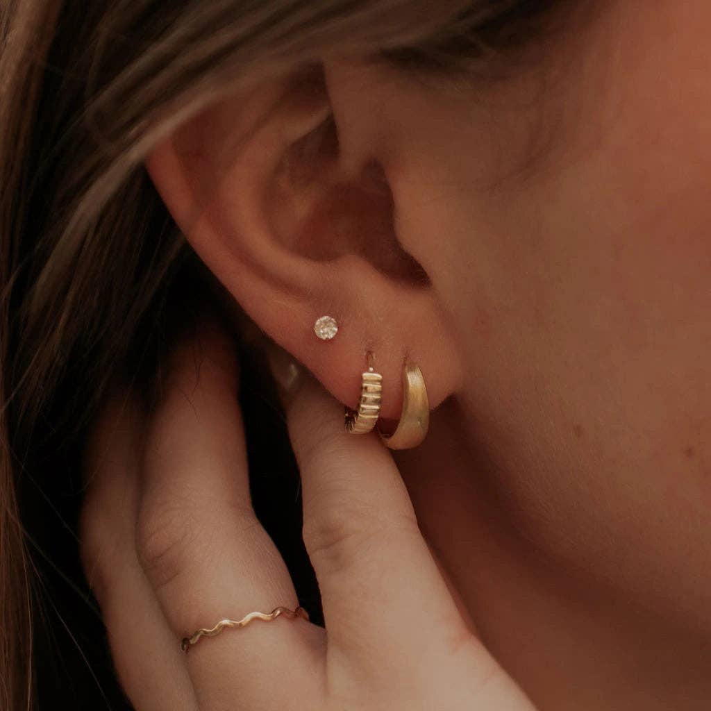Mauve Jewelry Co. Rue Brushed Hoops