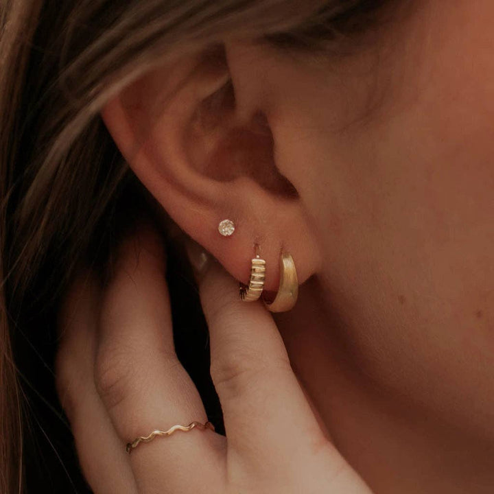 Mauve Jewelry Co. Rue Brushed Hoops