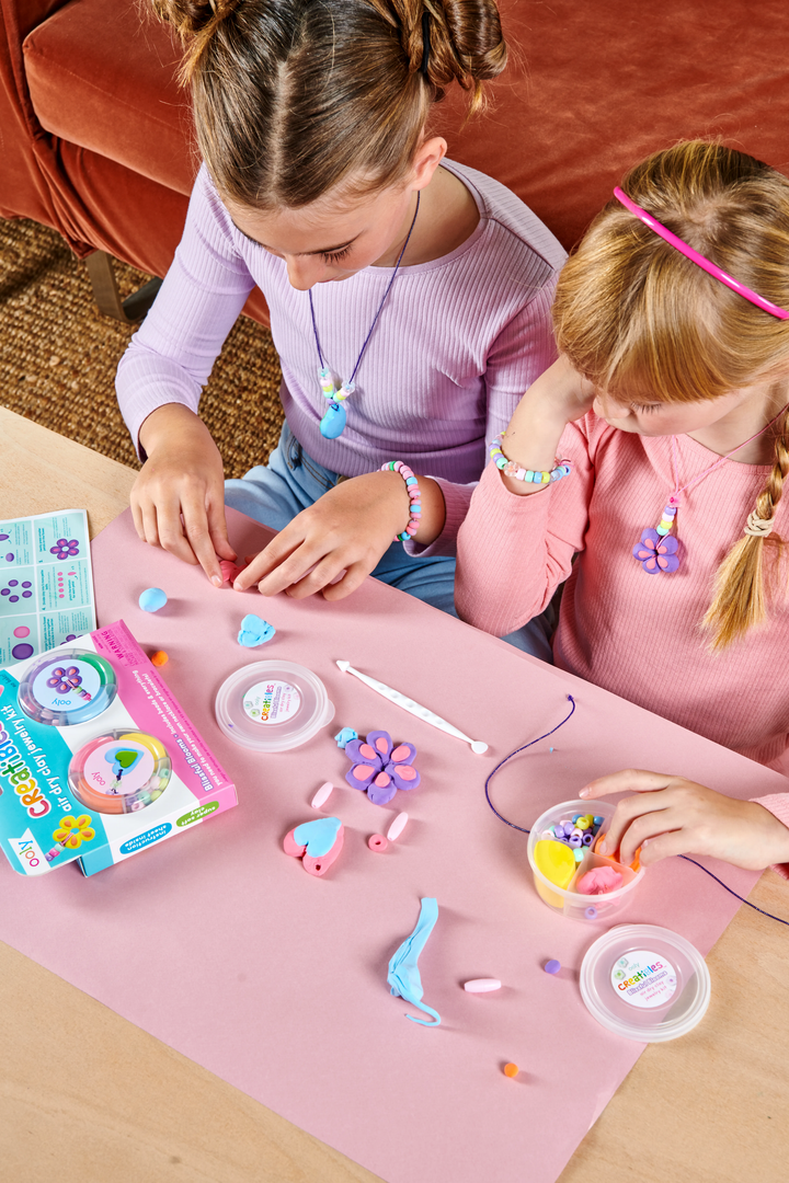 Ooly Creatibles Air Dry Clay Jewelry Kit - Blissful Blooms
