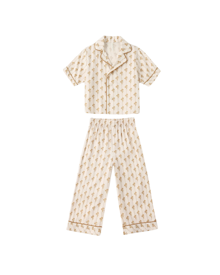 Rylee + Cru Woven Pajama Set - Golden Bloom