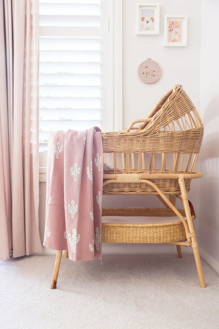 Alimrose Cactus Baby Blanket - Petal