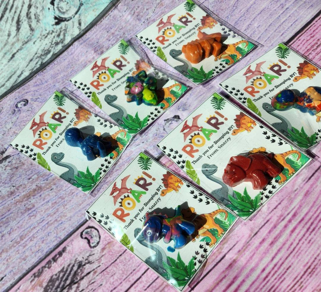 Snazzy Crayons - Dinosaur Mini Party Favors Dinosaur Crayons