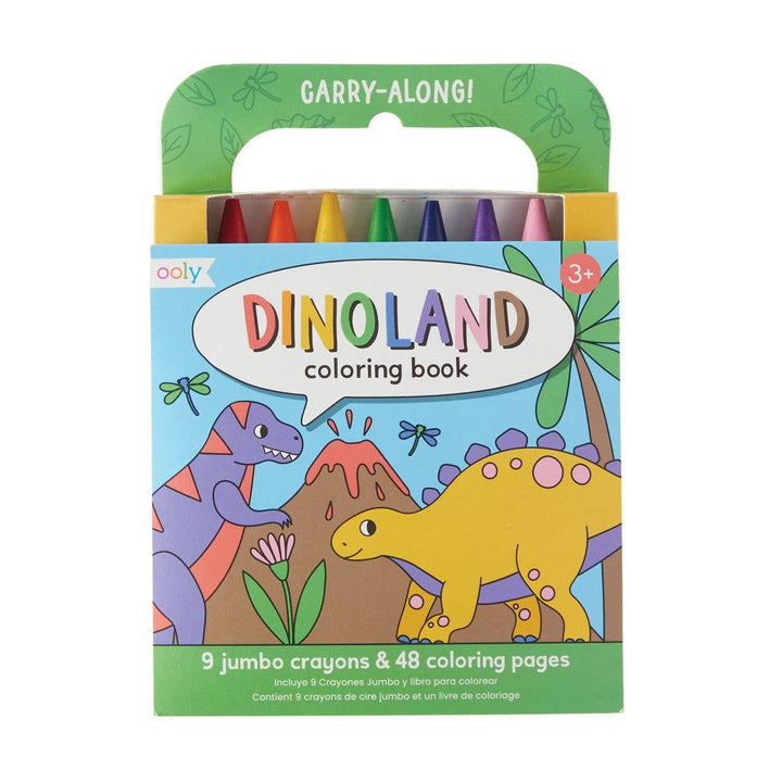 Ooly Carry-Along Coloring Book Set - Dinoland (10 PC Set)