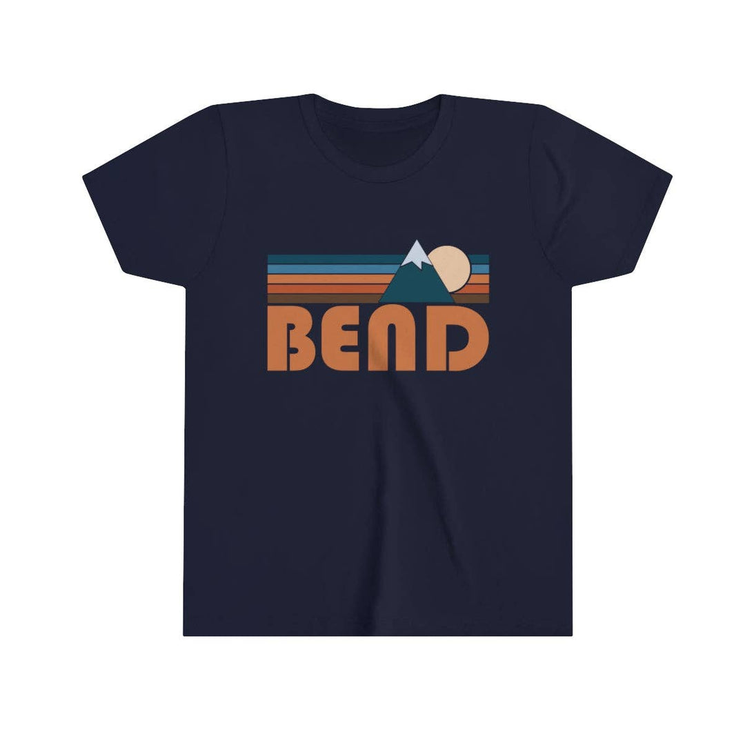 Bend Youth T-Shirt - Retro Mountain Oregon Kid's TShirt