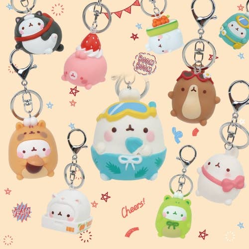 Molang Figure Keyring Bag Charms– Random Design
