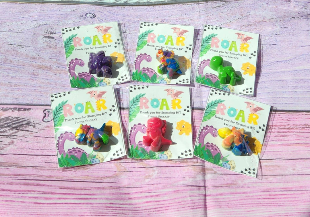 Snazzy Crayons - Dinosaur Mini Party Favors Dinosaur Crayons