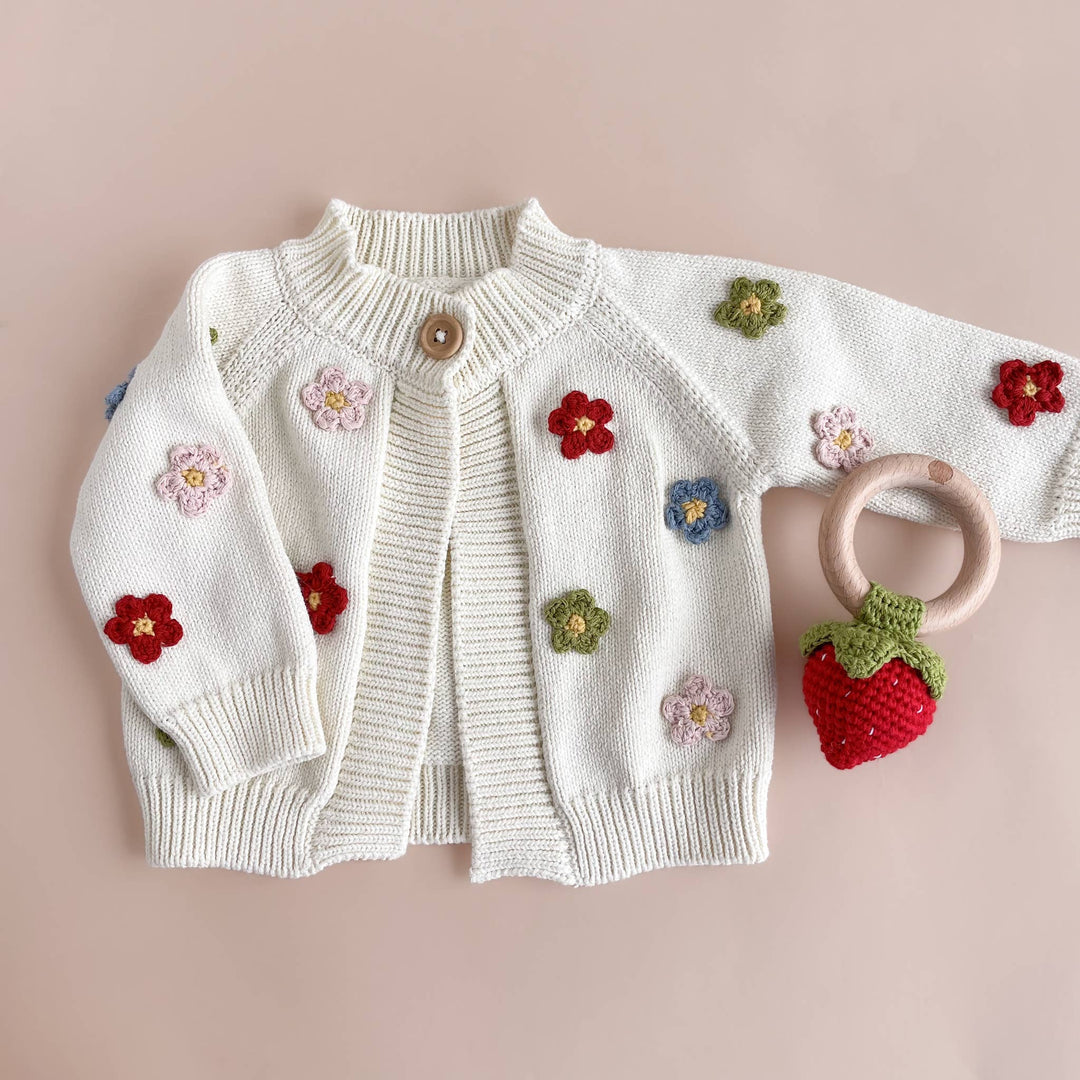 The Blueberry Hill Cotton Flower Cardigan
