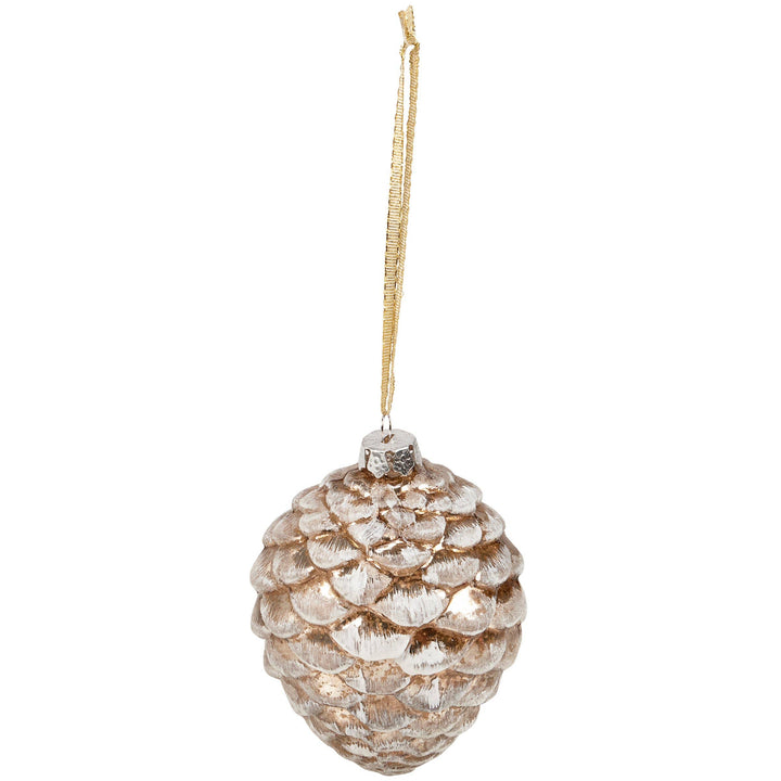 Primitives By Kathy Glass Snowy Pinecone Christmas Ornament