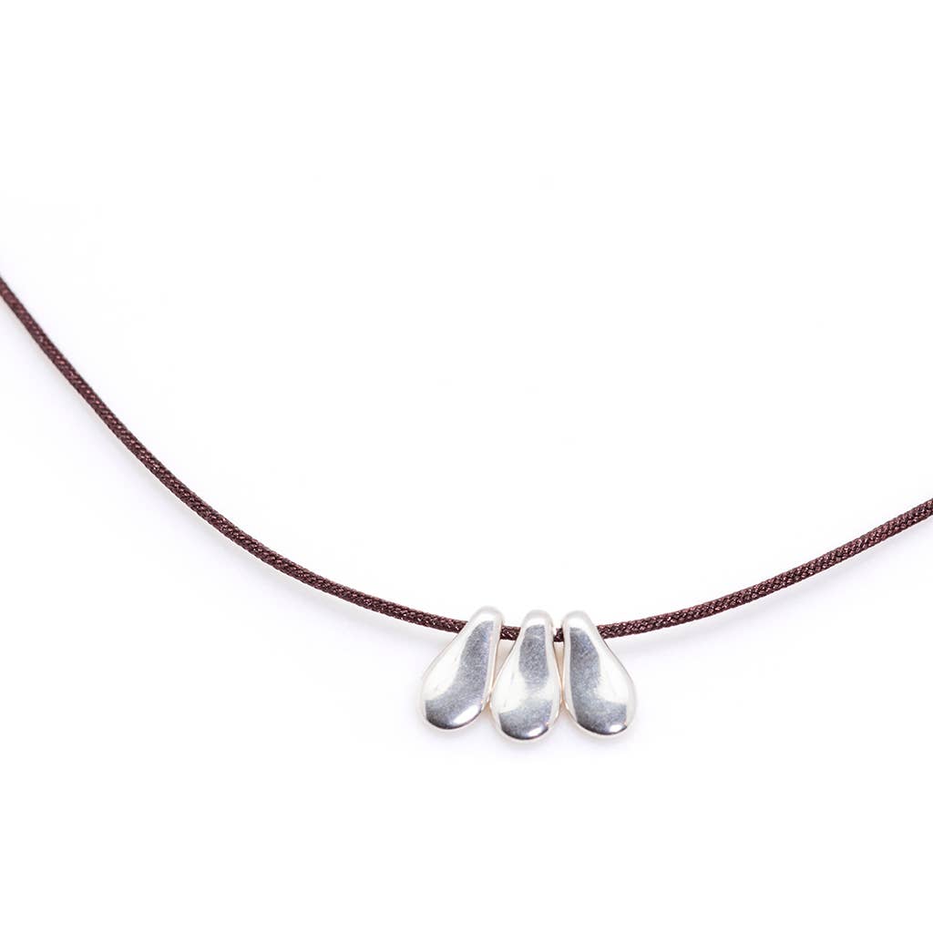 Bronwen Tiny Charm - 3 Petal Necklace
