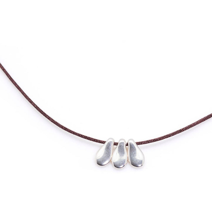 Bronwen Tiny Charm - 3 Petal Necklace