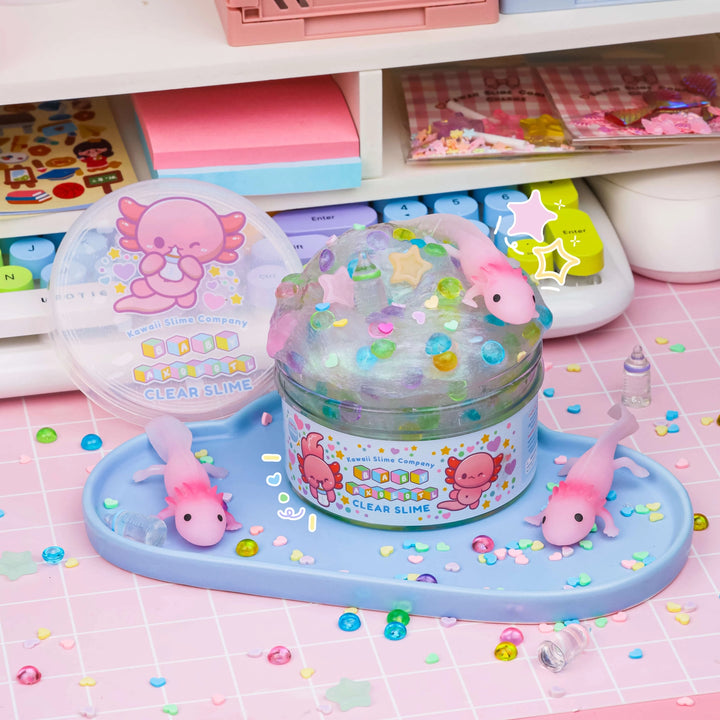 Kawaii Slime Company Baby Axolotl Clear Slime