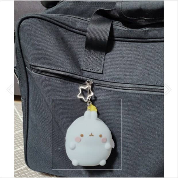 Molang Silicone Zipper Pouch – Soft Coin Purse with Charm