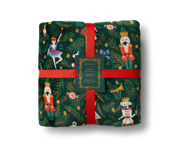 Rifle Paper Co Nutcracker Fleece Blanket