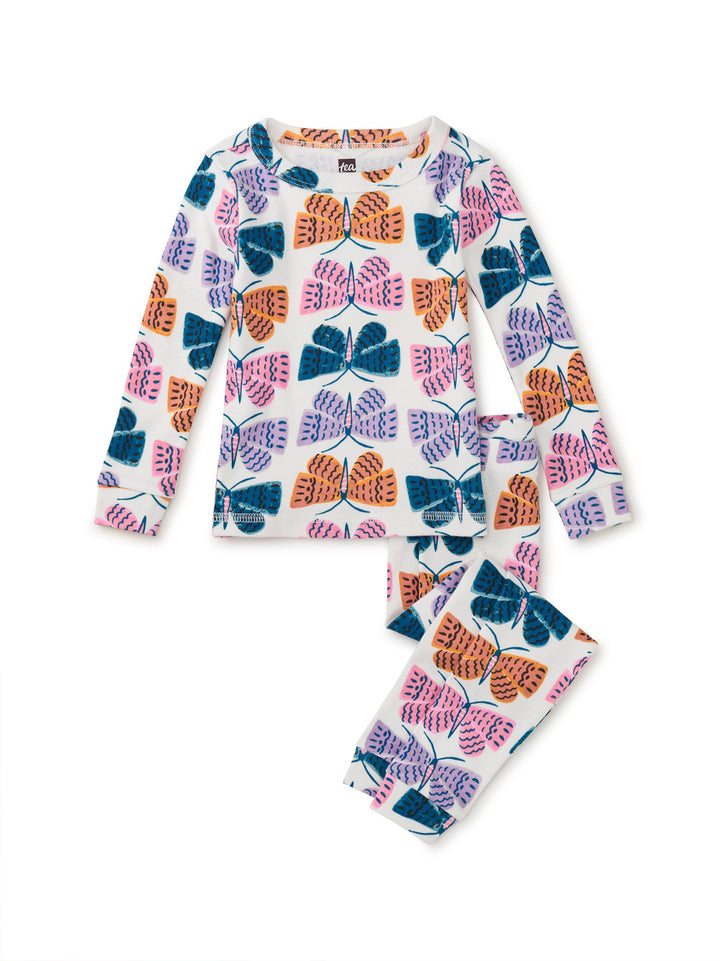 Tea Collection Goodnight Pajama Set - Wiggle Wing Butterflies