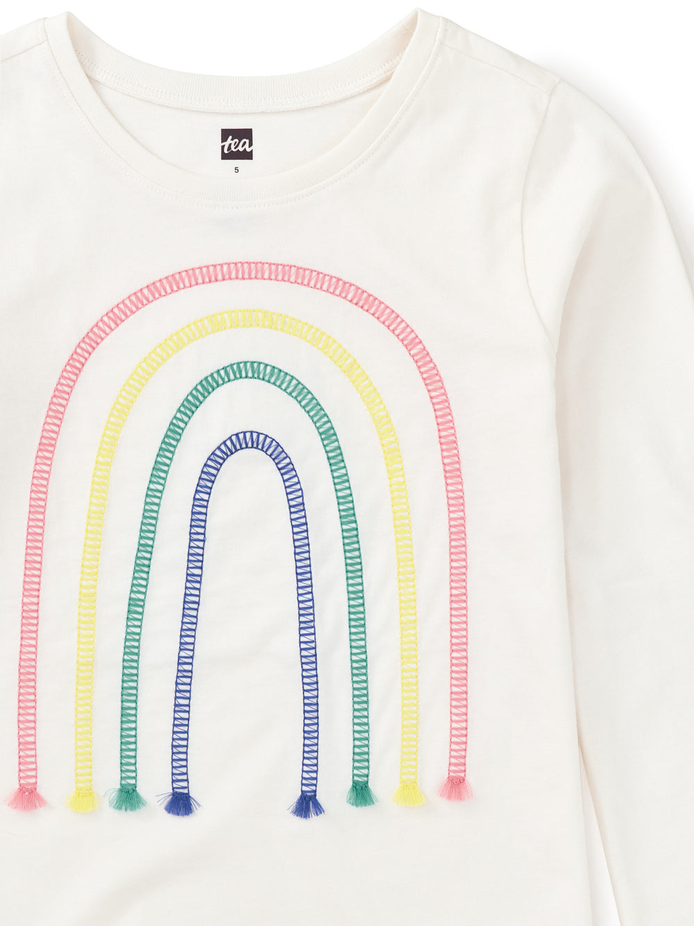 Tea Collection Embroidered Rainbow Tee