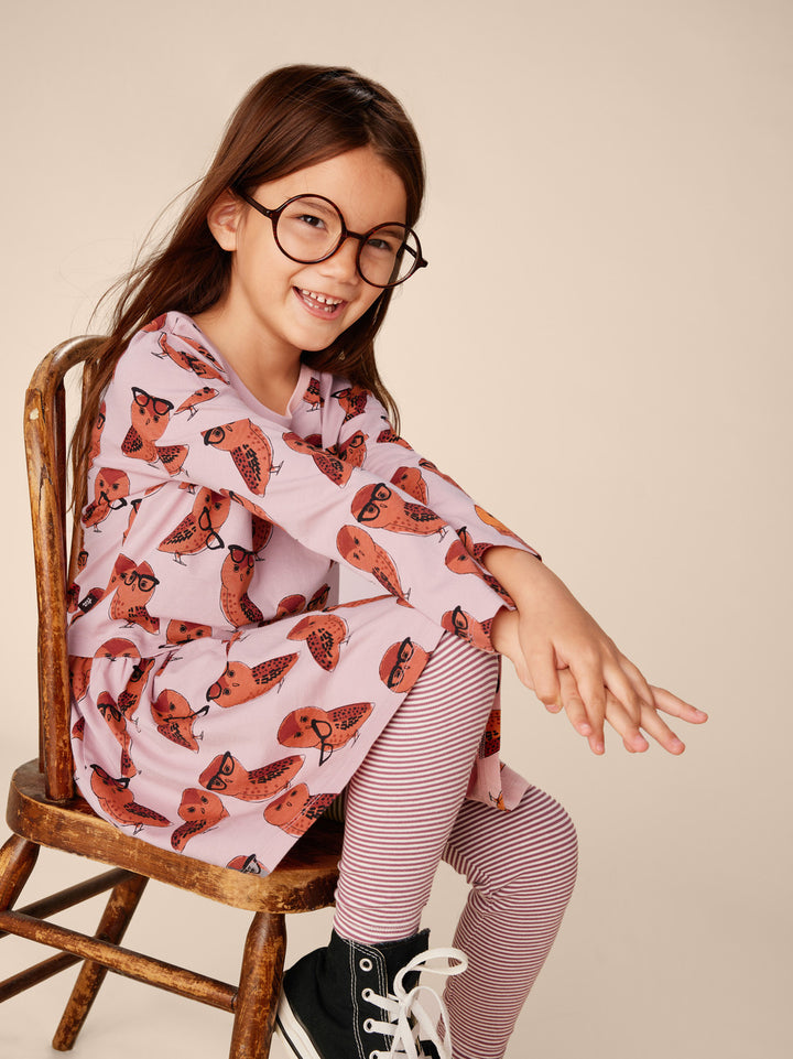 Tea Collection Printed Pocket Play Dress - All Knowing Owl