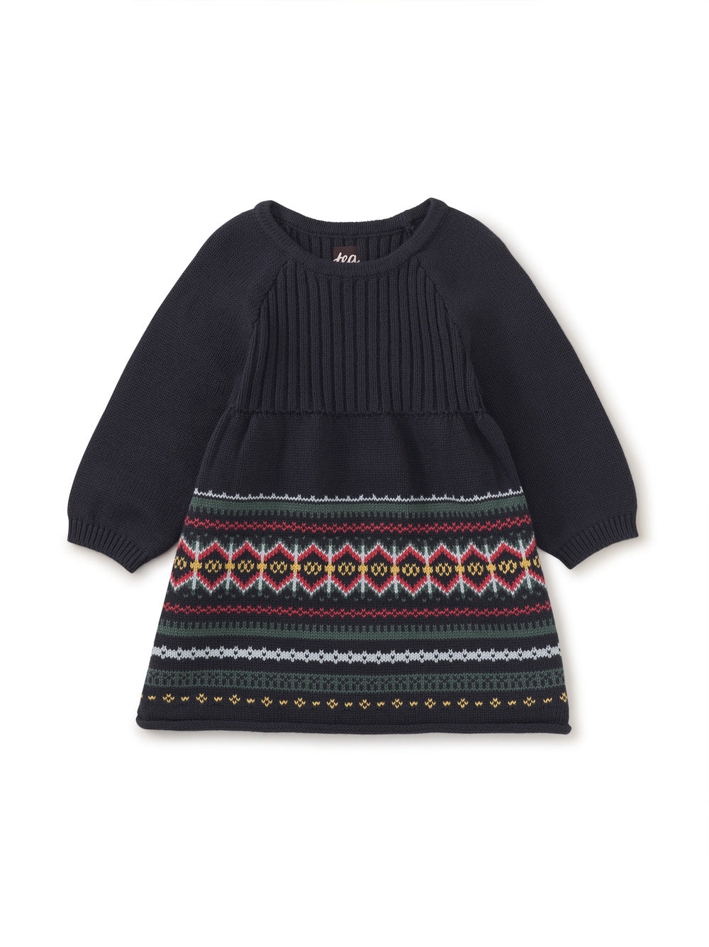 Tea Collection Fair Isle Sweater Dress - Indigo